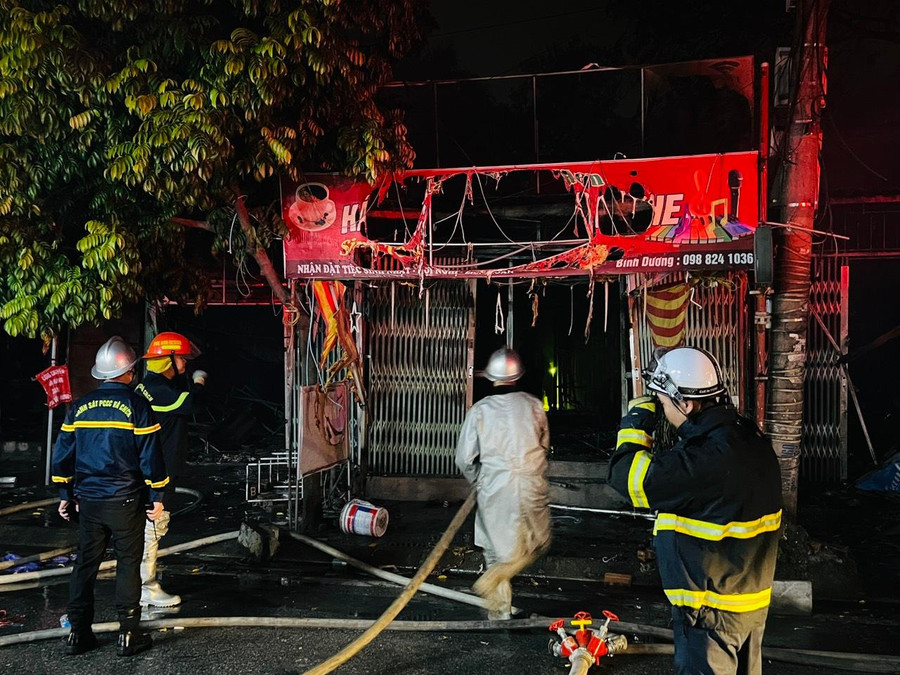 Hiện trường nơi xảy ra cháy.