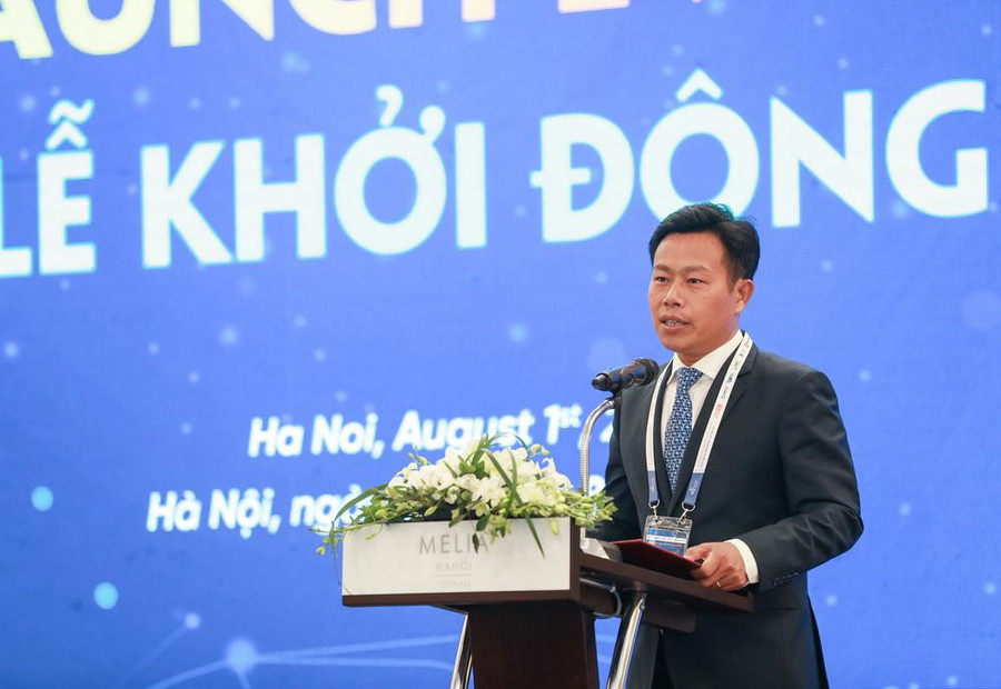 GS.TS Lê Quân – Giám đốc ĐH Quốc gia Hà Nội phát biểu tại buổi lễ.