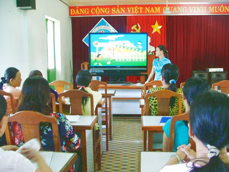 Lớp học đổi mới PP giảng dạy trường tiểu học Huỳnh Ngọc Huệ 