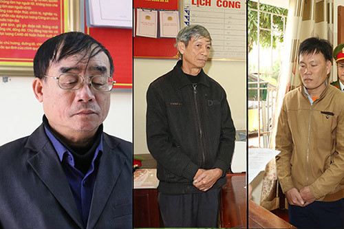 Các đối tượng Trần Công Oanh, Lưu Quang Thượng, Nguyễn Văn Hồng (từ trái qua phải) Các đối tượng Trần Công Oanh, Lưu Quang Thượng, Nguyễn Văn Hồng (từ trái qua phải)