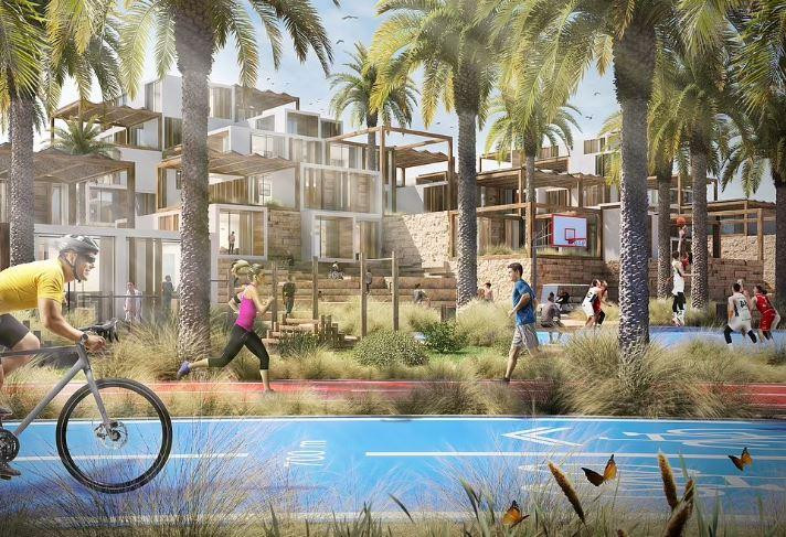 Thành phố cung cấp 35 km đường chạy bộ và đạp xe chuyên dụng cùng 9 km đường đua ngựa. Ảnh: URB/SWNS. Thành phố cung cấp 35 km đường chạy bộ và đạp xe chuyên dụng cùng 9 km đường đua ngựa. Ảnh: URB/SWNS.