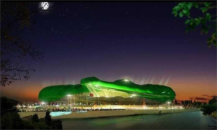 Vào những ngày có trận đấu, răng và mắt của cá sấu sáng lên để tăng thêm hiệu ứng. Vào những ngày có trận đấu, răng và mắt của cá sấu sáng lên để tăng thêm hiệu ứng.