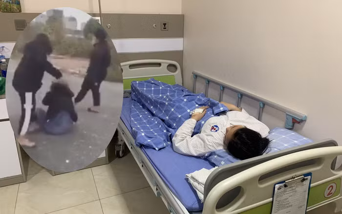 Sau trận đòn hội đồng, em Thủy T. được xác định bị chấn thương sọ não, chấn động não, rạn xương quai hàm.