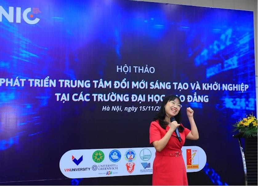 TS. Lê Mai Lan, Phó Chủ tịch Tập đoàn Vingroup kiêm Chủ tịch Hội đồng trường ĐH VinUni phát biểu.