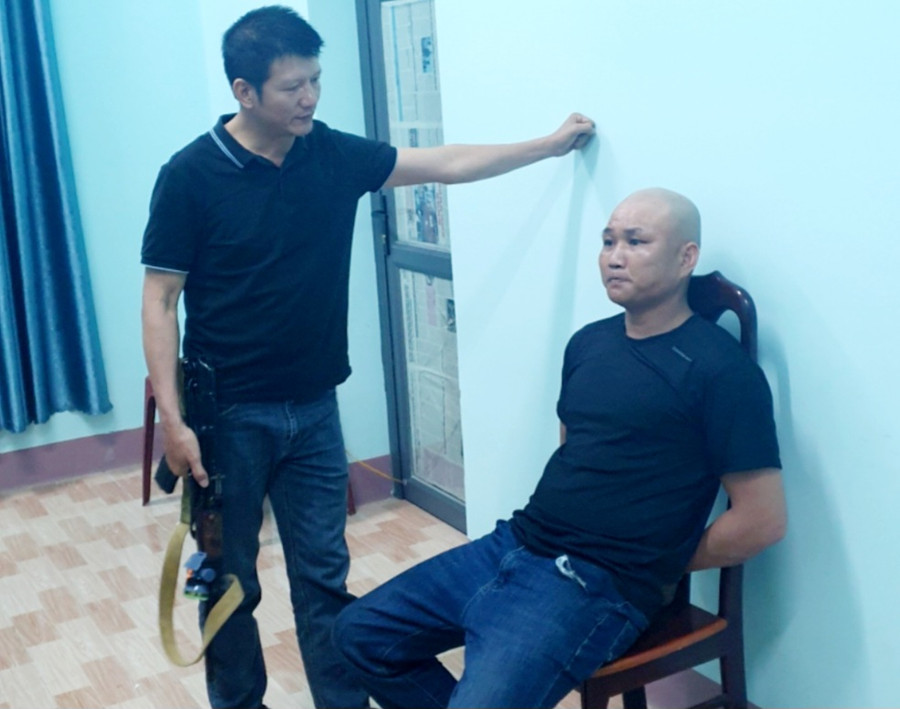 Thiện bị bắt giữ khi đang lẩn trốn ở tỉnh Đắk Nông. (Ảnh: VT)