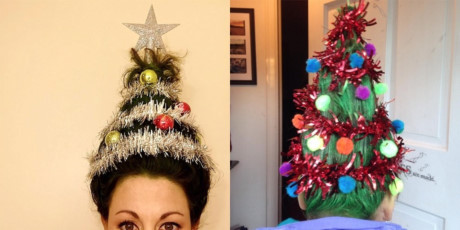 Thú vị và hài hước với kiểu tóc cây thông Noel - Ảnh 2 Thu vi va hai huoc voi kieu toc cay thong Noel - Anh 2