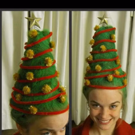 Thu vi va hai huoc voi kieu toc cay thong Noel - Anh 7