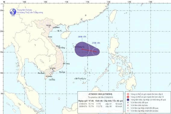 Có thể có tố lốc bất thường