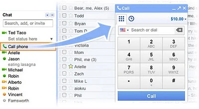 Google cho phép gọi điện thoại từ Gmail