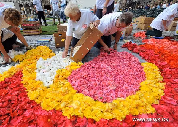 Ngắm thảm hoa khổng lồ tại Bỉ