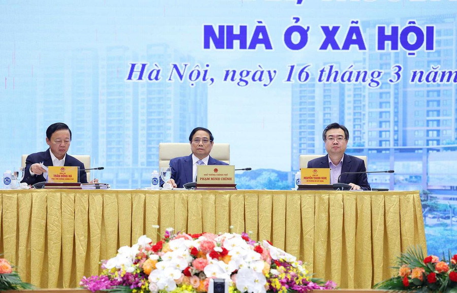 Thủ tướng Phạm Minh Chính chủ trì Hội nghị tháo gỡ khó khăn, thúc đẩy phát triển nhà ở xã hội. Ảnh: Dương Giang/TTXVN Thủ tướng Phạm Minh Chính chủ trì Hội nghị tháo gỡ khó khăn, thúc đẩy phát triển nhà ở xã hội. Ảnh: Dương Giang/TTXVN