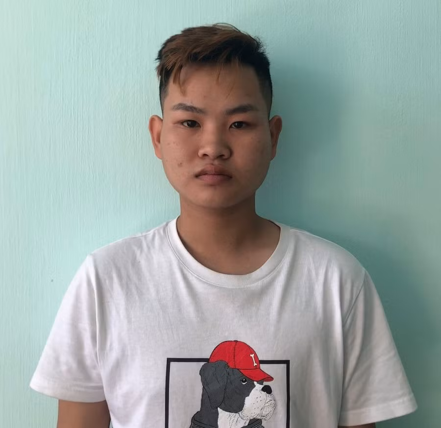 Lê Quốc Trí tại cơ quan công an. Ảnh: Công an Gia Lai.