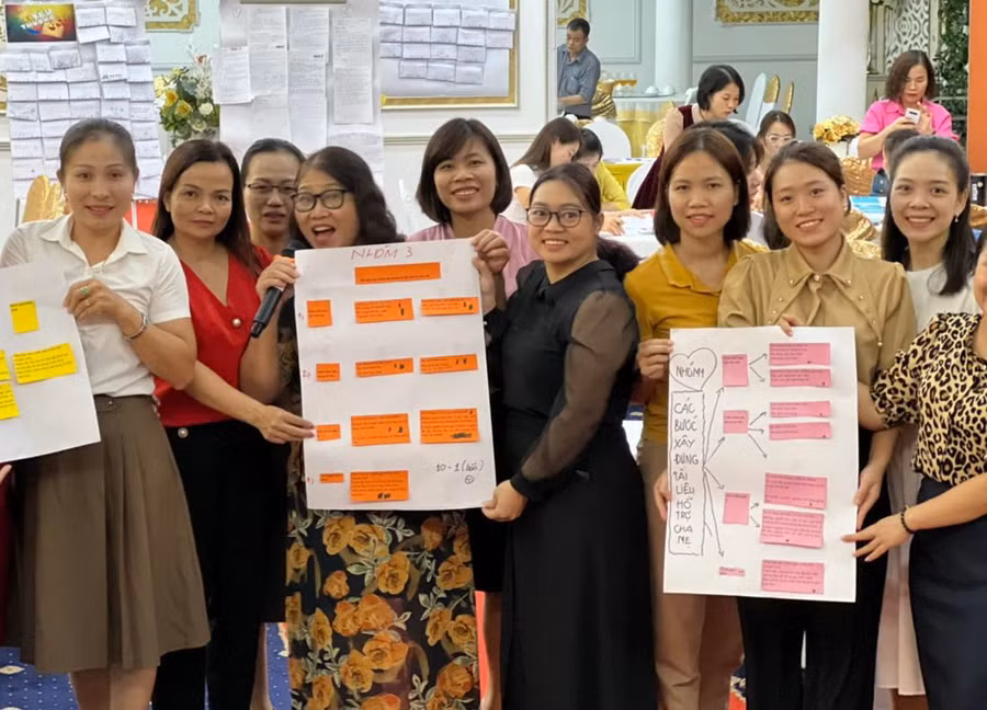 Vui mừng khoe sản phẩm sau mỗi hoạt động.