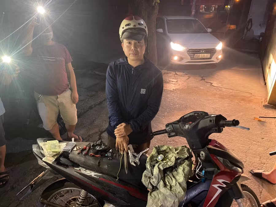 Đối tượng Trần Đình Đà bị cơ quan chức năng bắt giữ. Ảnh: Công an Hưng Yên.