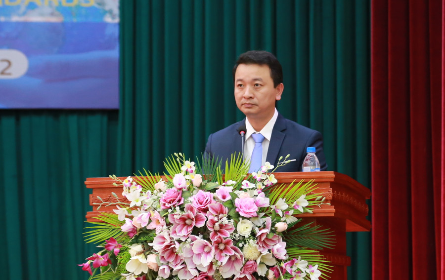 Ông Võ Văn Minh - Phó Giám đốc Sở GD&ĐT Quảng Trị phát biểu tại hội thảo. Ông Võ Văn Minh - Phó Giám đốc Sở GD&ĐT Quảng Trị phát biểu tại hội thảo.