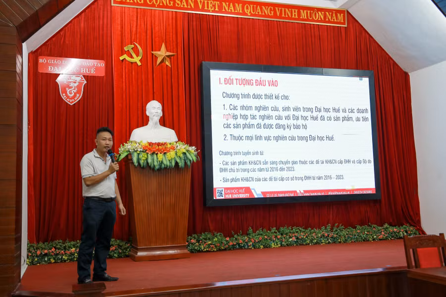 Trung tâm Khởi nghiệp và Đổi mới sáng tạo (ĐH Huế) giới thiệu chương trình Ươm tạo nhằm thương mại hóa sản phẩm khoa học và công nghệ và tiêu chí tuyển chọn dự án tham gia chương trình.