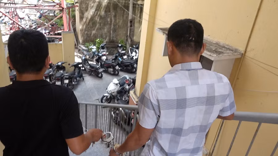 Công an TP Huế đã bắt tạm giam Trần Ngọc Vinh (Ảnh: Công Quang).