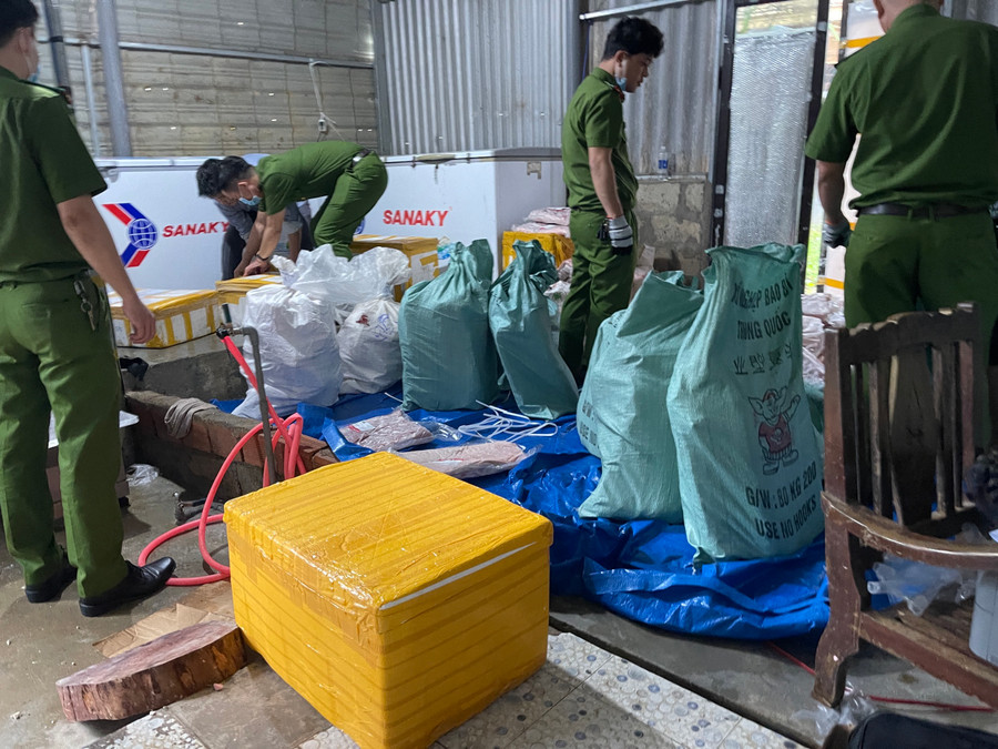 Công an phát hiện số lượng lớn thịt heo, bò không có hóa đơn chứng từ. Công an phát hiện số lượng lớn thịt heo, bò không có hóa đơn chứng từ.