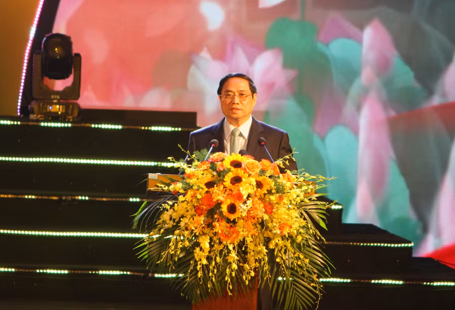 Thủ tướng Phạm Minh Chính phát biểu tại Hội nghị. (Ảnh: Đại Dương).