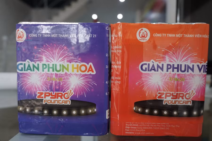 Sản phẩm pháo hoa của Công ty TNHH MTV Hóa chất 21.