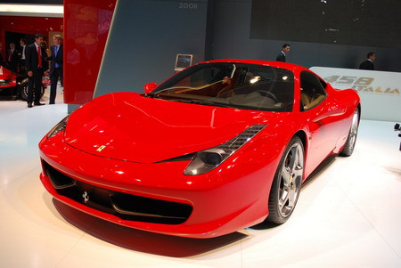 chiếc xe Ferrari 458 Italia tại triển lãm Frankfurt tháng 09/2009 chiếc xe Ferrari 458 Italia tại triển lãm Frankfurt tháng 09/2009