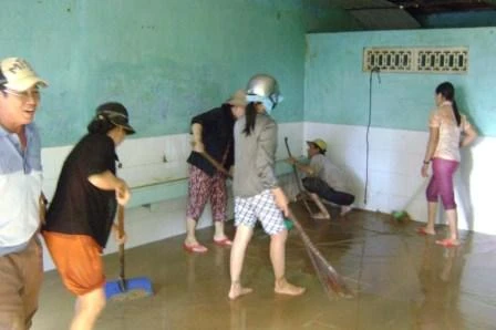 Vẫn còn trường chưa vào học sau bão số 9