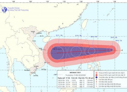 Chuẩn bị đối đầu với cơn bão MIRINAE
