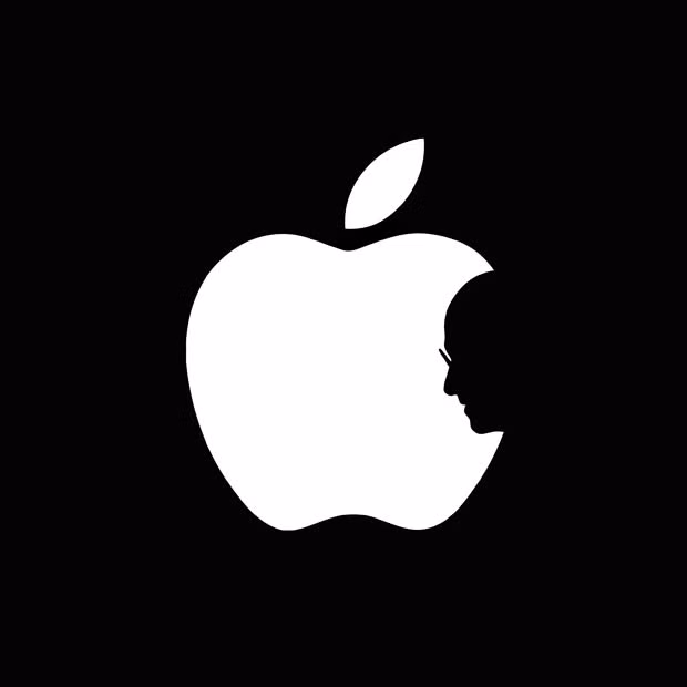 Nineteen-year-old Jonathan Mak, a student at Hong Kong’s Polytechnic University School of Design, came up with the idea of incorporating Steve Jobs’ silhouette into the bite of the Apple logo, symbolising both Jobs’ departure and lingering presence at the core of the company