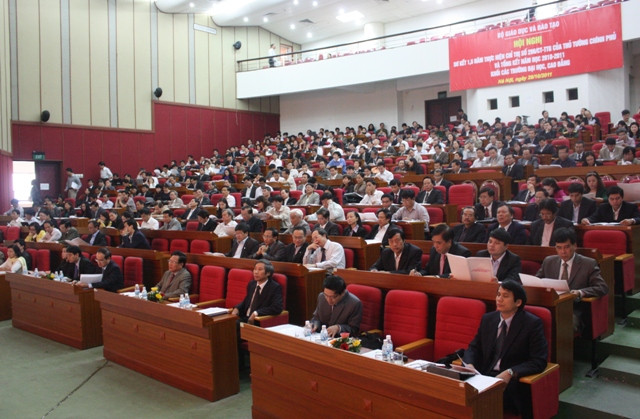 Các đại biểu tham dự hội nghị tại đầu cầu Hà Nội. Ảnh: gdtd.vn