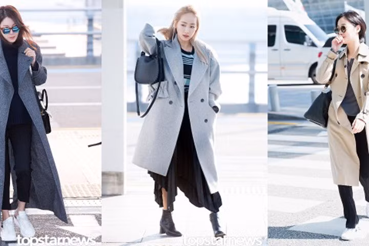 Áo khoác dáng dài – "vật bất ly thân" của sao Hàn trong mùa lạnh