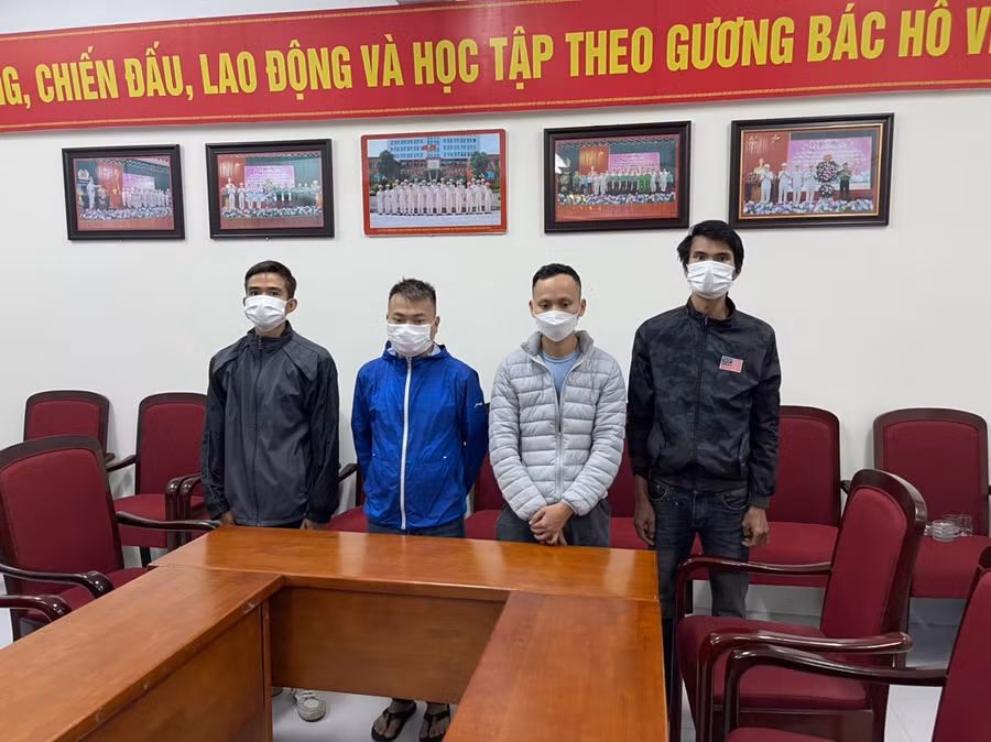 Các đối tượng liên quan đến vụ án bị cơ quan chức năng bắt giữ.