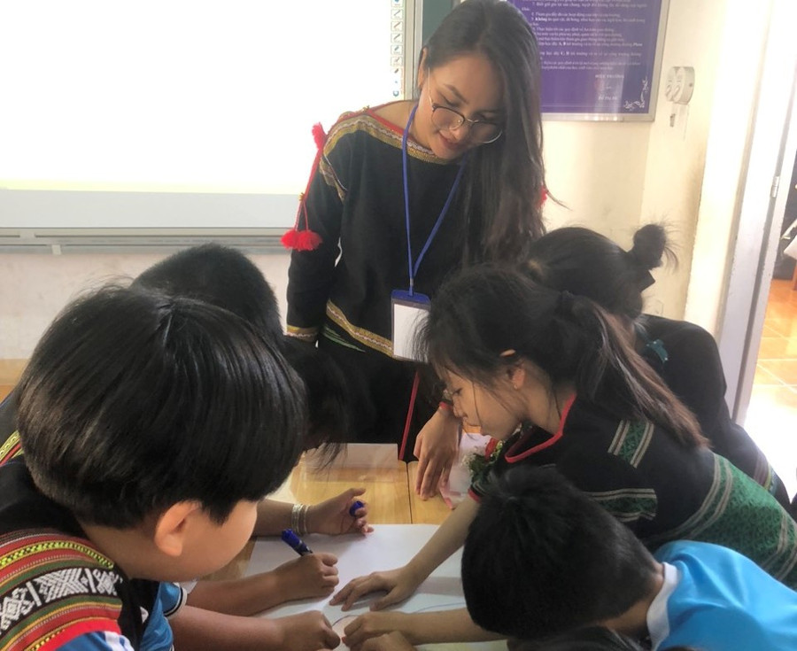 Một tiết thực hành của giáo viên tại Hội thi.