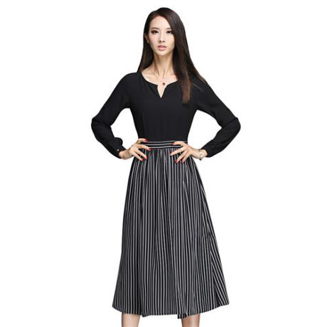 Cach mix ao so mi dai tay voi chan vay dep - Anh 4