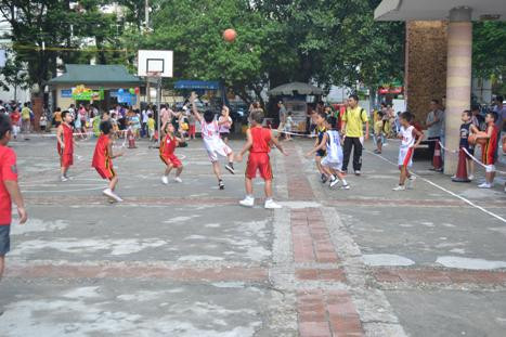 CLB Bóng rổ nhí tại Cung văn hóa Thiếu nhi Hà Nội (Ảnh: gdtd.vn)