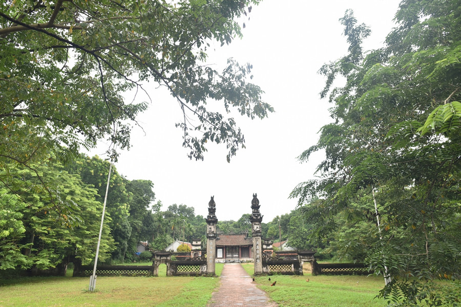 Đình làng Quán Giá, xã Yên Sở nơi 3 cây sưa hơn trăm tuổi được trồng.