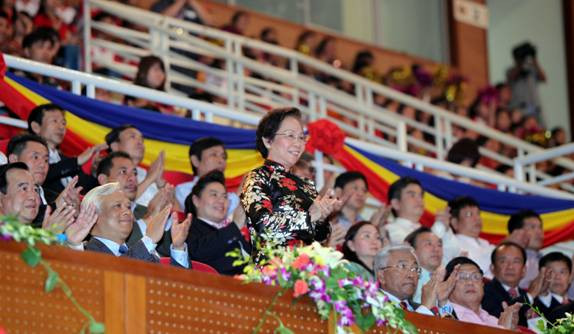 Phó Chủ tịch nước Nguyễn Thị Doan dự và tuyên bố khai mạc 5th Asean Schools Games 123