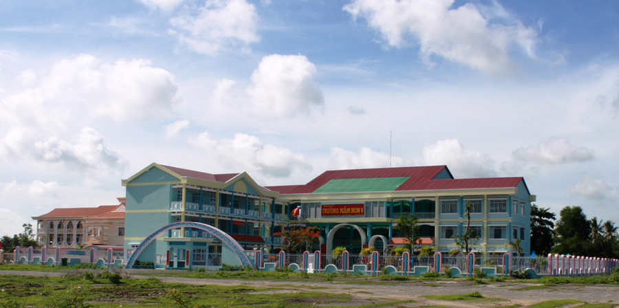 Trường MN 9 hoành tráng chỉ mới có 4 lớp học