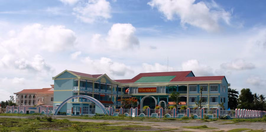 Trường MN 9 hoành tráng chỉ mới có 4 lớp học