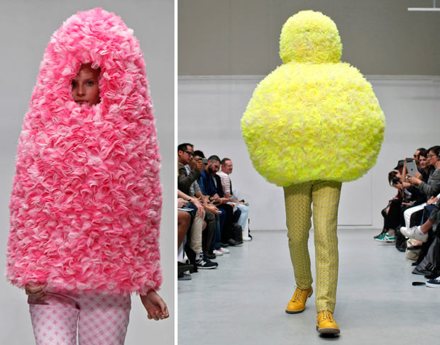 Những hình ảnh ấn tượng trong tuần ảnh 11 Models wears creations by Belgian fashion designer Walter Van Beirendonck as part of his Spring/Summer 2012 fashion collection presented in Paris