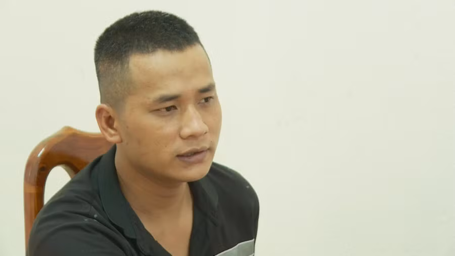 Đối tượng Thương tại cơ quan Công an (ảnh: SĐ).