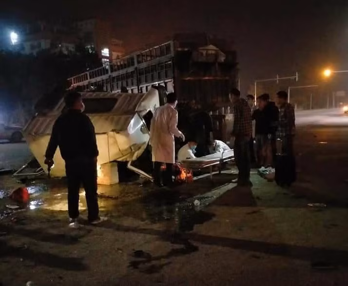 Hiện trường vụ tai nạn giao thông