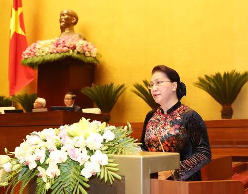 Chủ tịch Quốc hội Nguyễn Thị Kim Ngân phát biểu khai mạc Kỳ họp