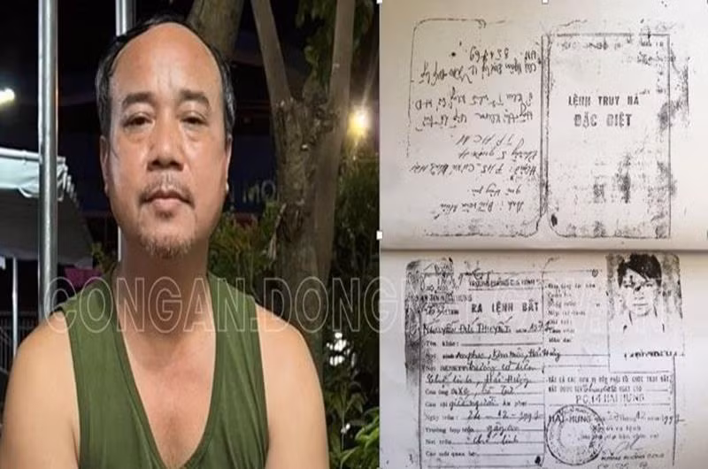 Đối tượng Nguyễn Đức Thuyết bị bắt sau 30 năm trốn truy nã. Ảnh: Công an Đồng Nai.