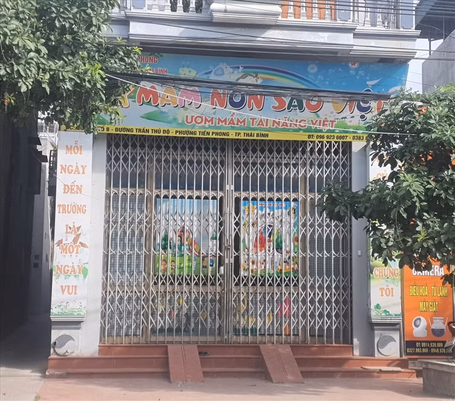 Cơ sở mầm non tư thục nơi xảy ra sự việc. Ảnh: Trung Du.