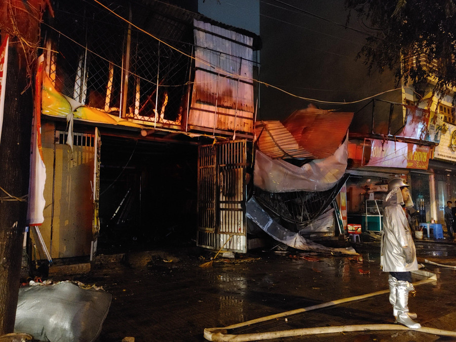 Hiện trường đám cháy. Hiện trường đám cháy.