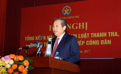 Phó Thủ tướng Trương Hòa Bình phát biểu tại hội nghị. Ảnh: VGP