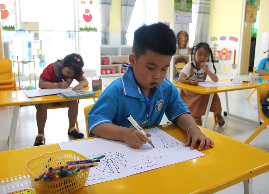 Thí sinh thực hiện bài thi tại Hội thi. (Ảnh: TT)