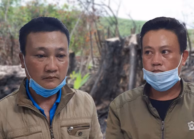 2 bị can Phạm Văn Anh (trái) và Phạm Văn Thành (SN 1987). Ảnh: Công an Phú Yên.