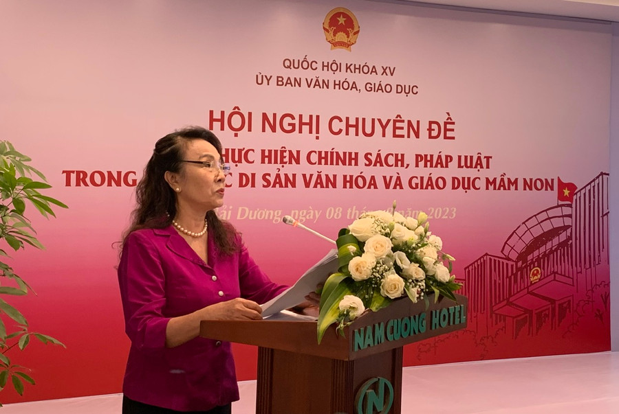 Tham luận về kinh nghiệm công tác xã hội hóa GDMN của nguyên Thứ trưởng Bộ GD&ĐT Nguyễn Thị Nghĩa. Tham luận về kinh nghiệm công tác xã hội hóa GDMN của nguyên Thứ trưởng Bộ GD&ĐT Nguyễn Thị Nghĩa.