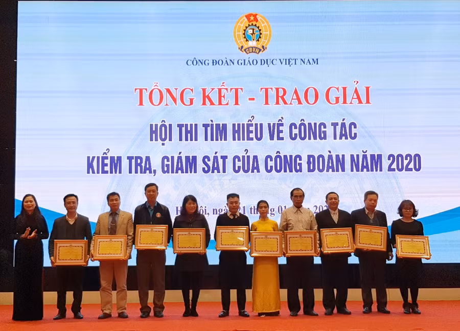 Các đơn vị đoạt giải ba - Hội thi tìm hiểu về công tác kiểm tra, giảm sát của công đoàn năm 2020